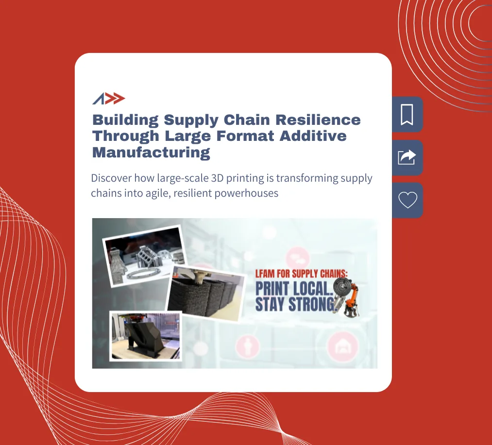 Building Supply Chain Resilience Through Large Format Additive Manufacturing