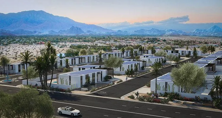 A white houses in a neighborhoodDescription automatically generated with medium confidence