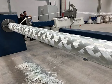 The basic winding geometry for a glass fiber polyester pole. Source | Mitaş Composites