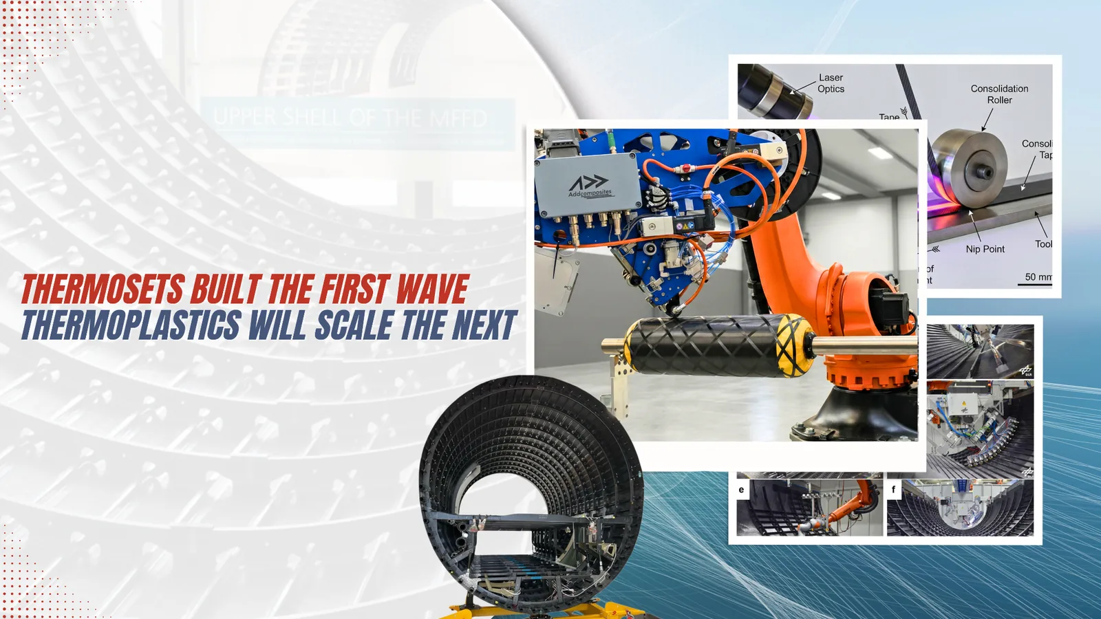 CFRP component locations in a commercial aircraft