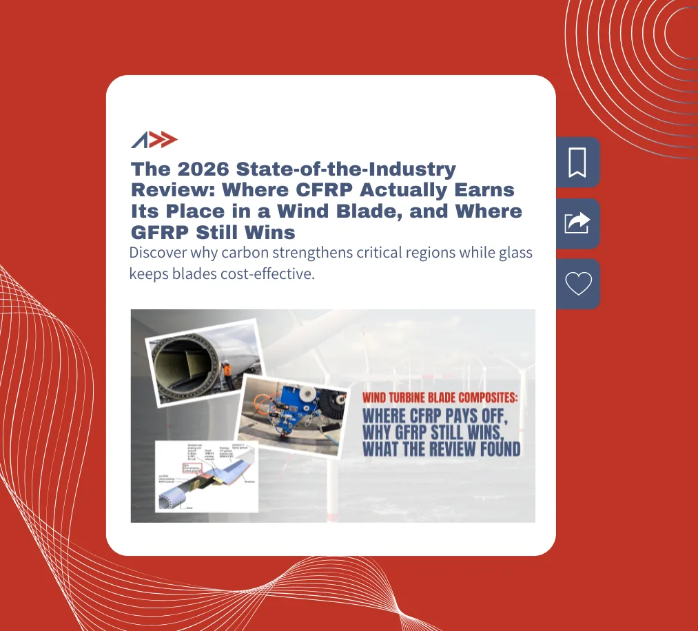 The 2026 State-of-the-Industry Review: Where CFRP Actually Earns Its Place in a Wind Blade, and Where GFRP Still Wins