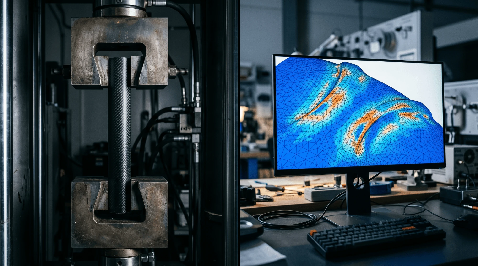 Physical compression testing and finite element simulation