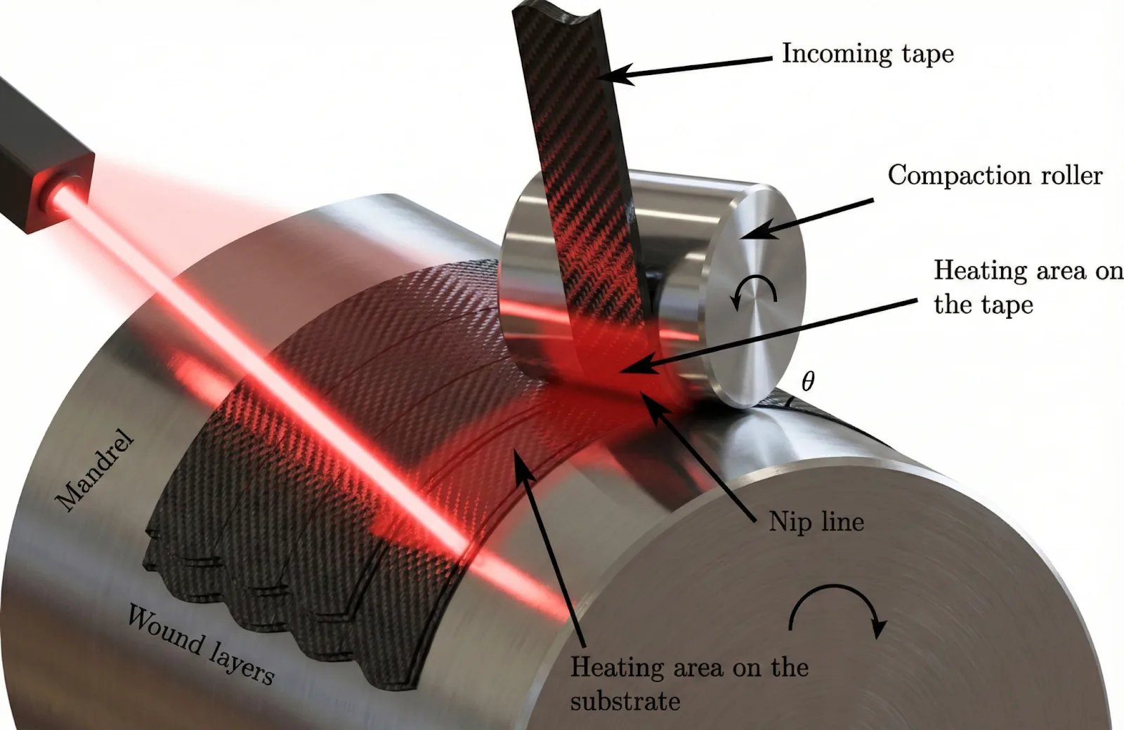 Thermal gradient at the nip point during over-printing