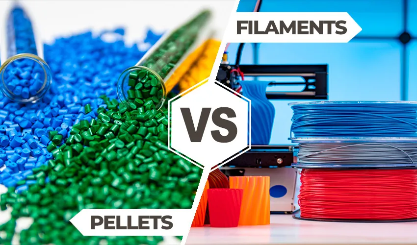 Pellet extrusion process diagram