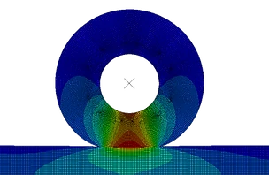Compaction roller stress distribution