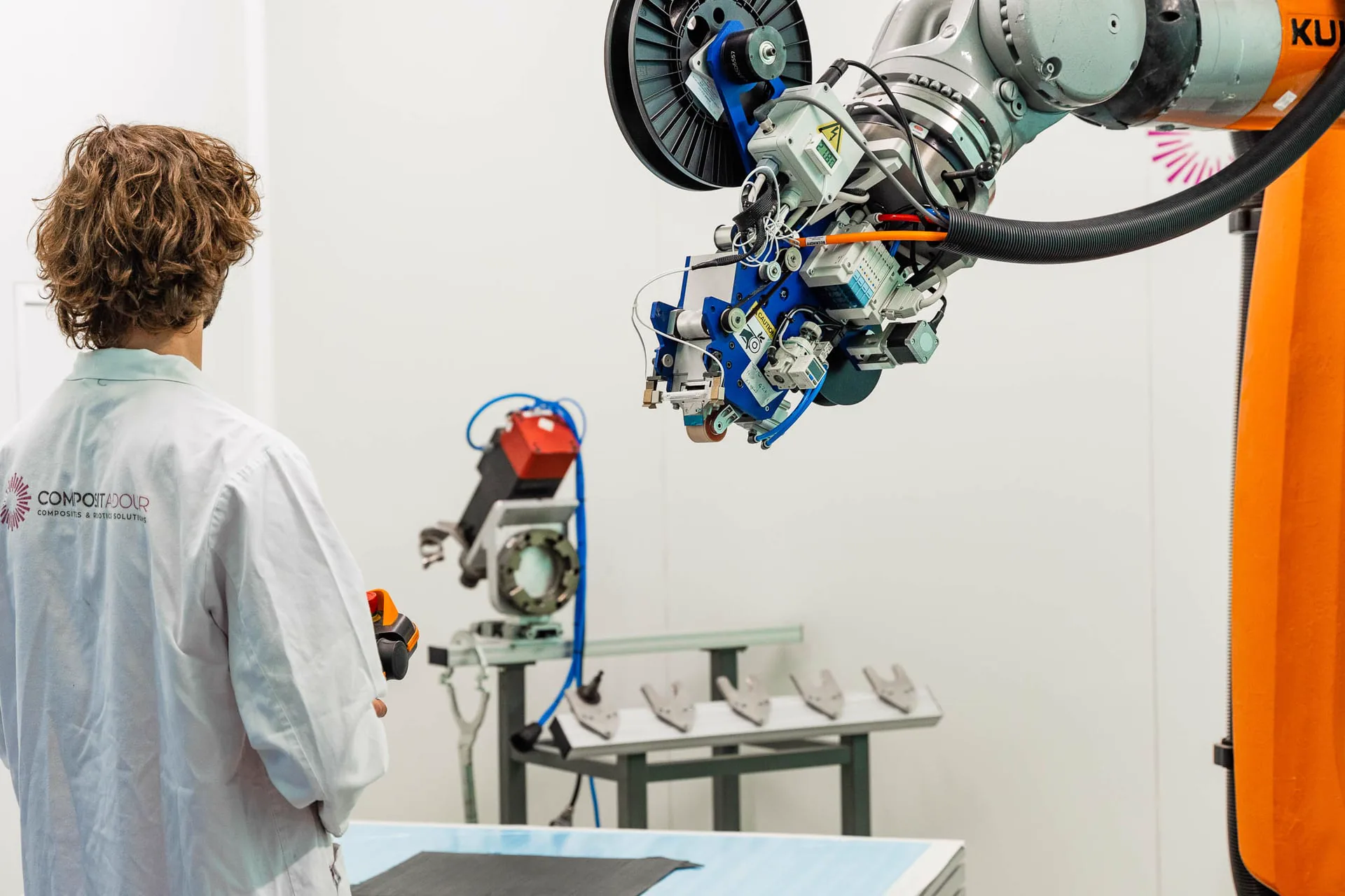 AFP-XS on a KUKA arm at Compositadour
