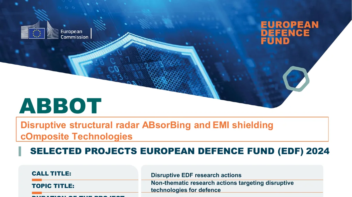 Official European Commission and European Defence Fund ABBOT project factsheet