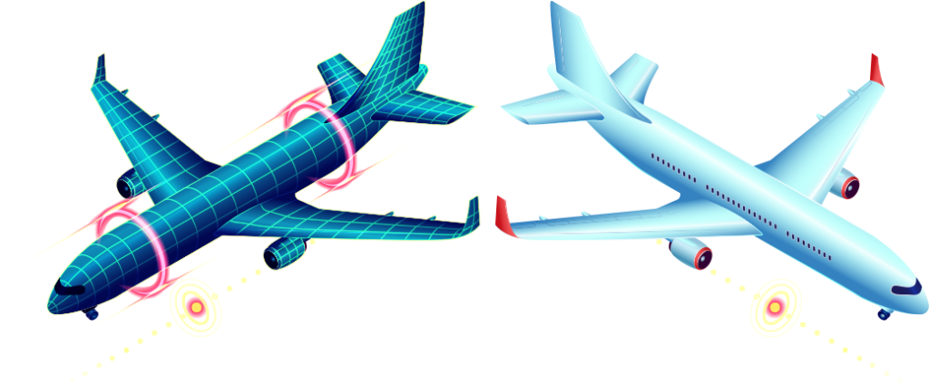 Official CAELESTIS real and virtual aircraft project visual