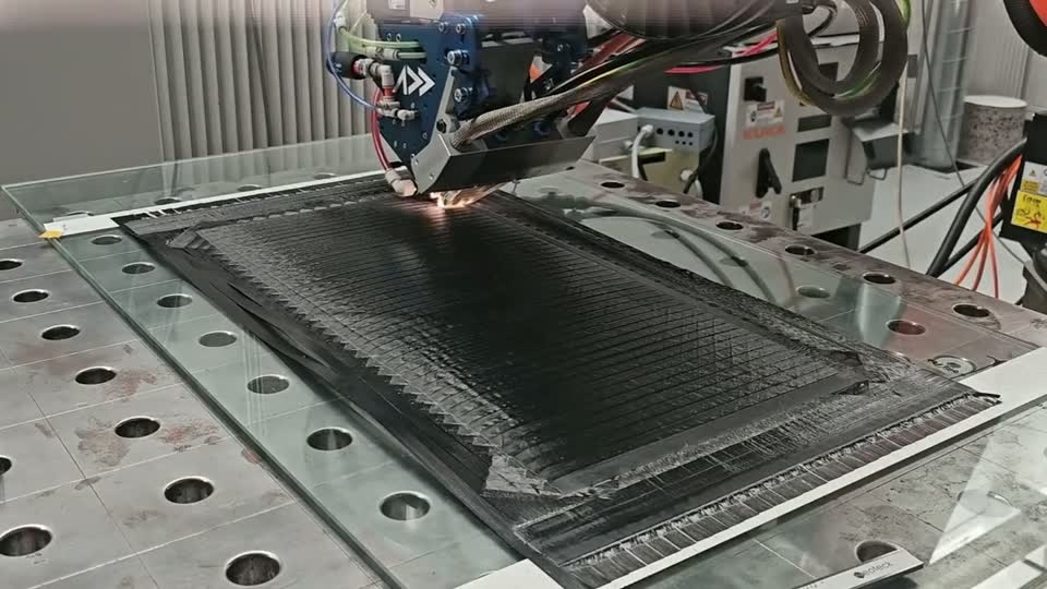 Real thermoplastic tape placement and consolidation hardware